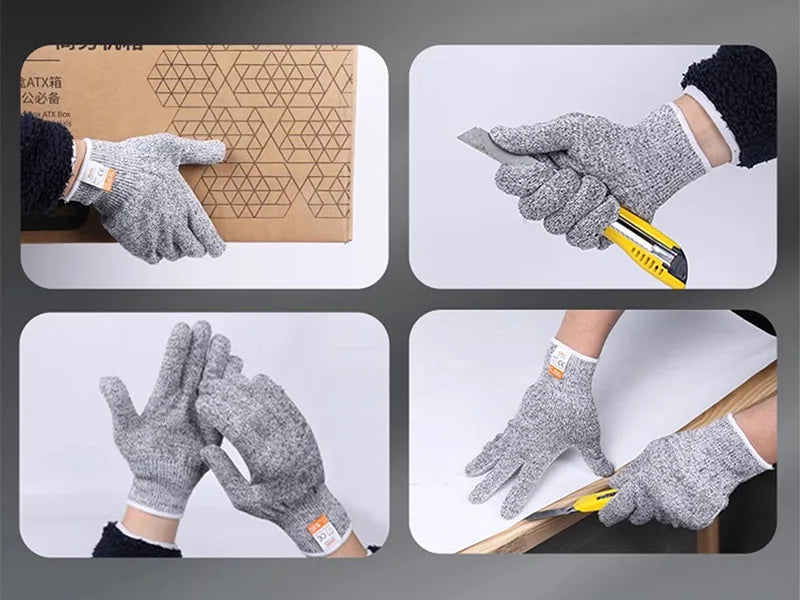 Security Protection Anti-Cut Gloves, Cut proof, stab resistant, stainless steel wire, metal mesh, butcher work