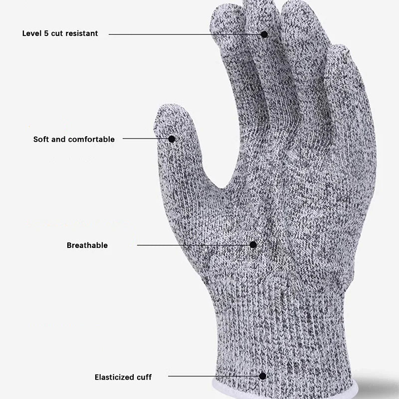 Security Protection Anti-Cut Gloves, Cut proof, stab resistant, stainless steel wire, metal mesh, butcher work